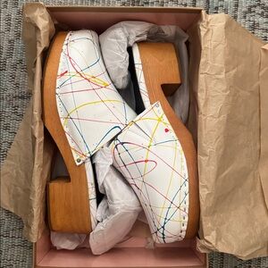Charlotte Stone Martino Clogs, Splatter, size 11